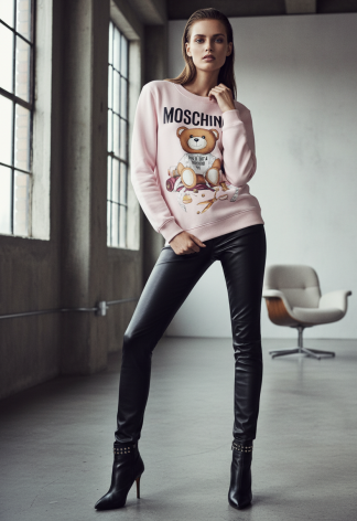 Moschino felpa teddy rosa