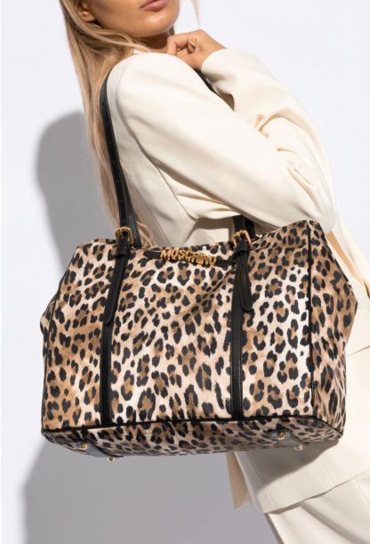 Moschino borsa shopping maculata