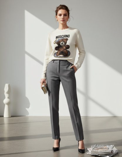 Moschino pullover teddy bear bianco
