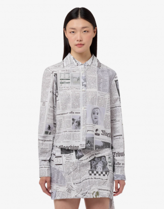 Moschino camicia stampa giornale