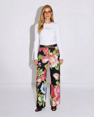 Moschino pantaloni a fiori