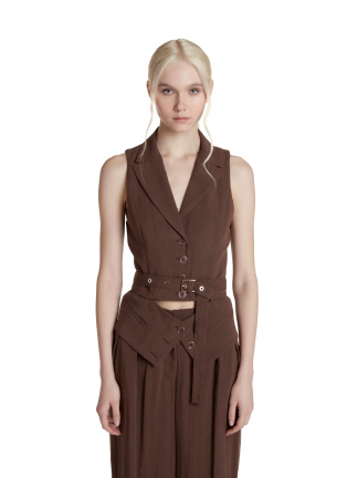 Simona Corsellini gilet marrone