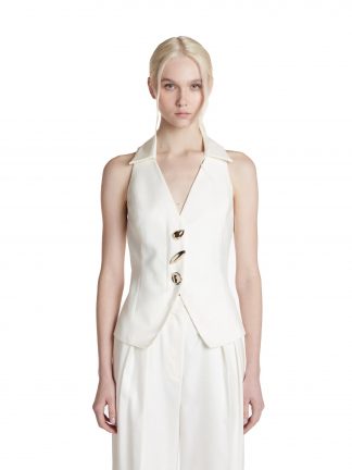 Simona corsellini gilet bianco