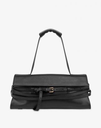 Moschino tie me bag nera
