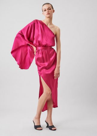 Simona Corsellini abito fucsia