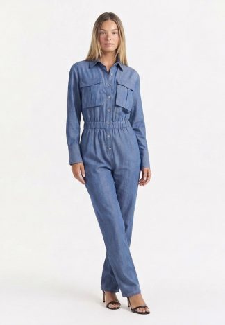 Simona Corsellini tuta in jeans