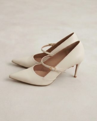 Decolleté Mary Jane in Nappa Bianca