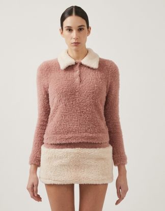 GCDS Maglioncino Teddy Rosa