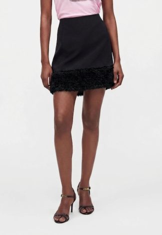 Moschino gonna con pelliccia nera