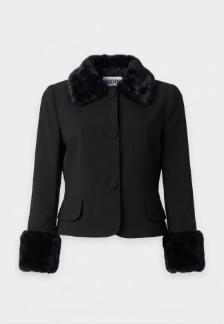 Moschino giacca con dettagli in pelliccia