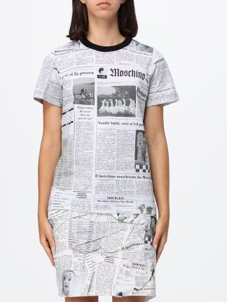 Moschino t-shirt stampa giornale